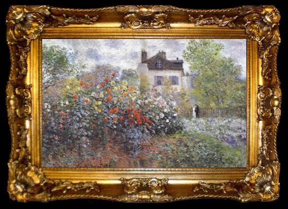 framed  Claude Monet The Artist-s Garden in Argenteuil, ta009-2